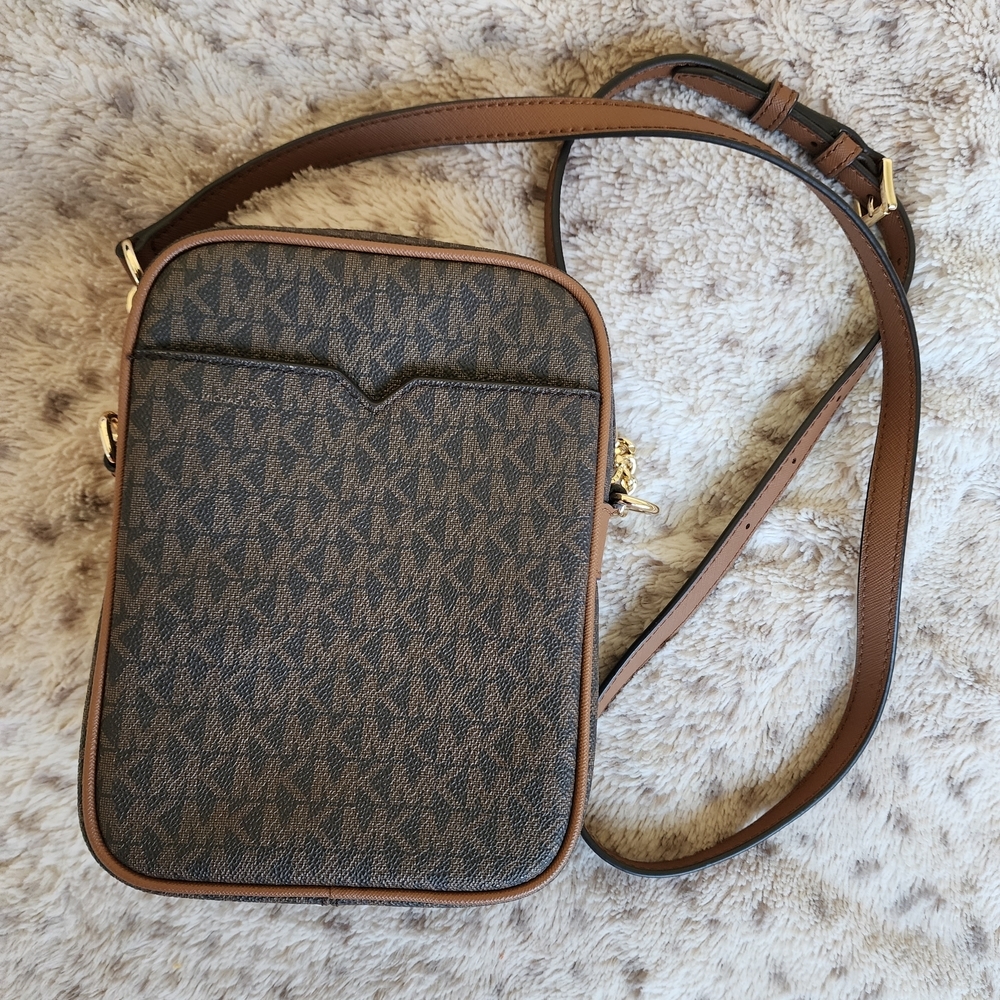 Michael Kors Jet Set Travel medium logo crossbody bag Brown - Picture 5 of 9